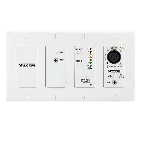 Valcom In-Wall Mixer W/Remote Input Module, Wh V-9985-W